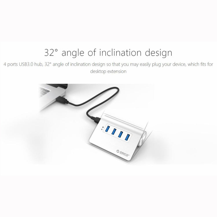ORICO M3H4-V1 Aleación de aluminio 4 puertos USB 3.0 HUB, M3H4-V1