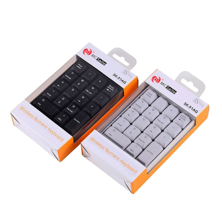MC Saite SK-51AG 2 en 1 2.4G USB Teclado inalámbrico numérico y mini calculadora para computadora portátil PC de escritorio, SK-51AG
