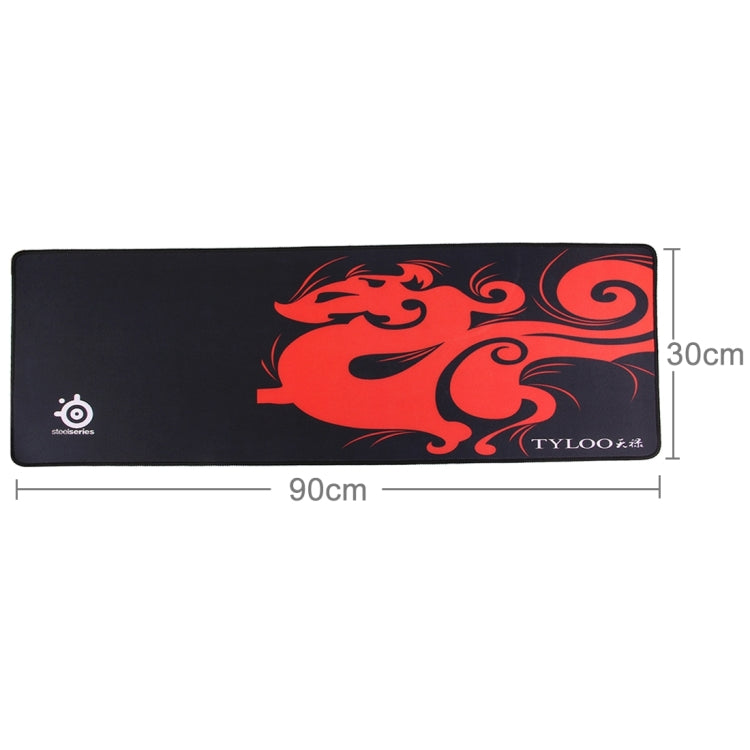 Alfombrilla de ratón para teclado de oficina y juegos Dragon Mantis grande extendida, tamaño: 90 cm x 30 cm, Size: 90cm x 30cm