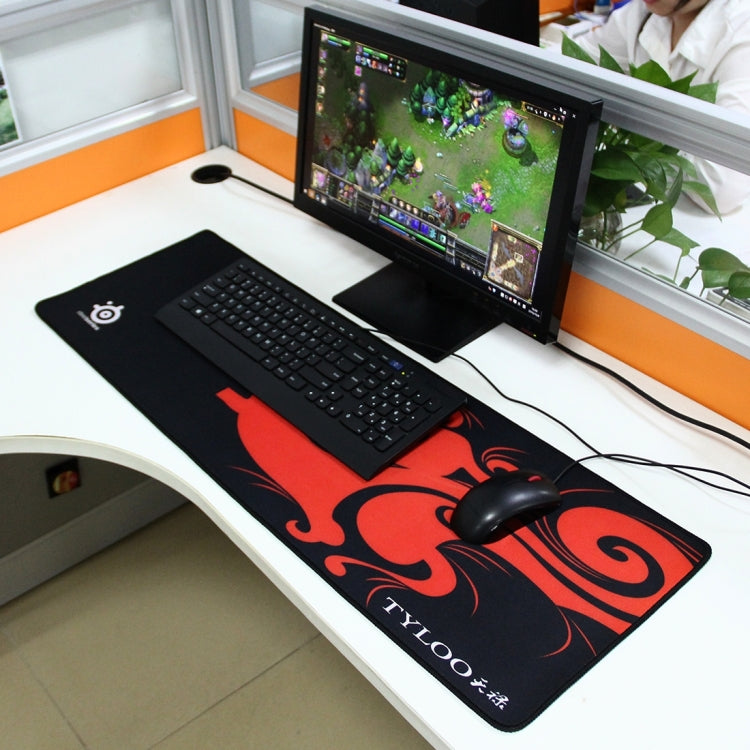 Alfombrilla de ratón para teclado de oficina y juegos Dragon Mantis grande extendida, tamaño: 90 cm x 30 cm, Size: 90cm x 30cm