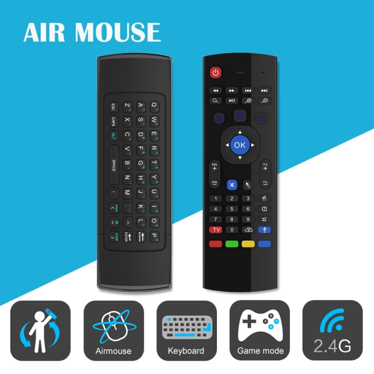 MX3-M Air Mouse Teclado de control remoto inalámbrico 2.4G con micrófono para Android TV Box / Mini PC, Air Mouse with Mic