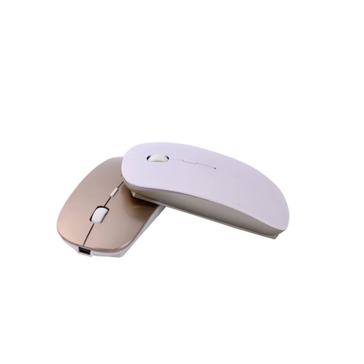 MC-008 Ratón inalámbrico con carga de batería Bluetooth 3.0 para portátiles y teléfonos móviles con sistema Android, MC-008 (White), MC-008 (Gold)