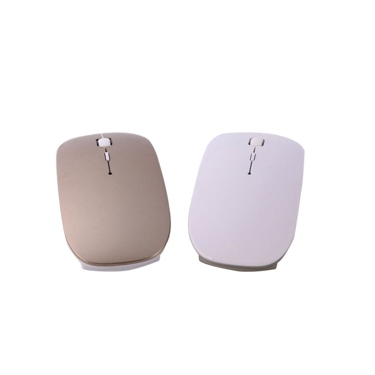 MC-008 Ratón inalámbrico con carga de batería Bluetooth 3.0 para portátiles y teléfonos móviles con sistema Android, MC-008 (White), MC-008 (Gold)