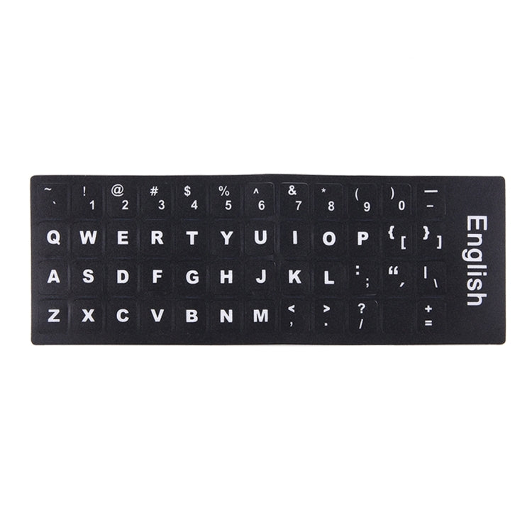 Cubierta de película para teclado, pegatinas de teclado en inglés de pasta independiente para teclado de ordenador portátil, English