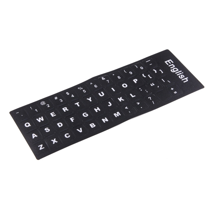 Cubierta de película para teclado, pegatinas de teclado en inglés de pasta independiente para teclado de ordenador portátil, English