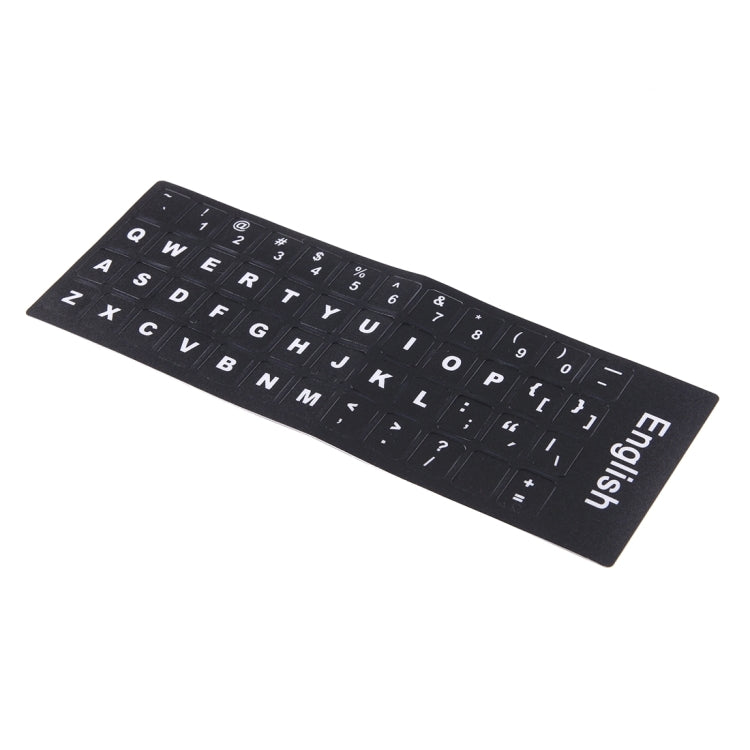 Cubierta de película para teclado, pegatinas de teclado en inglés de pasta independiente para teclado de ordenador portátil, English