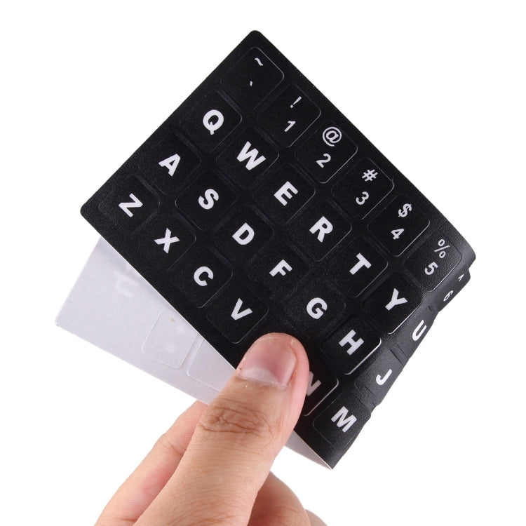 Cubierta de película para teclado, pegatinas de teclado en inglés de pasta independiente para teclado de ordenador portátil, English