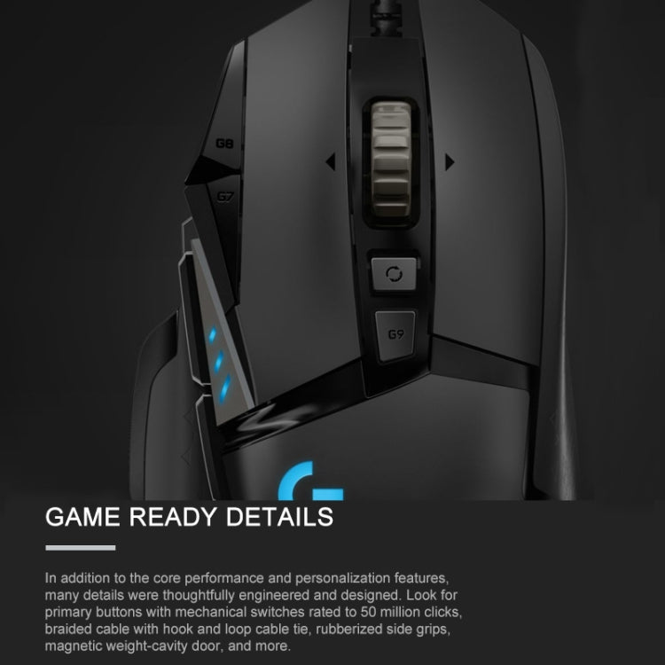Ratón para juegos con cable Logitech G502 HERO con 11 botones, longitud: 2,1 m