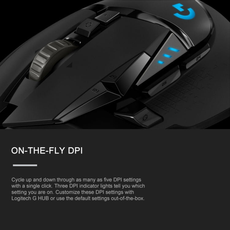 Ratón para juegos con cable Logitech G502 HERO con 11 botones, longitud: 2,1 m