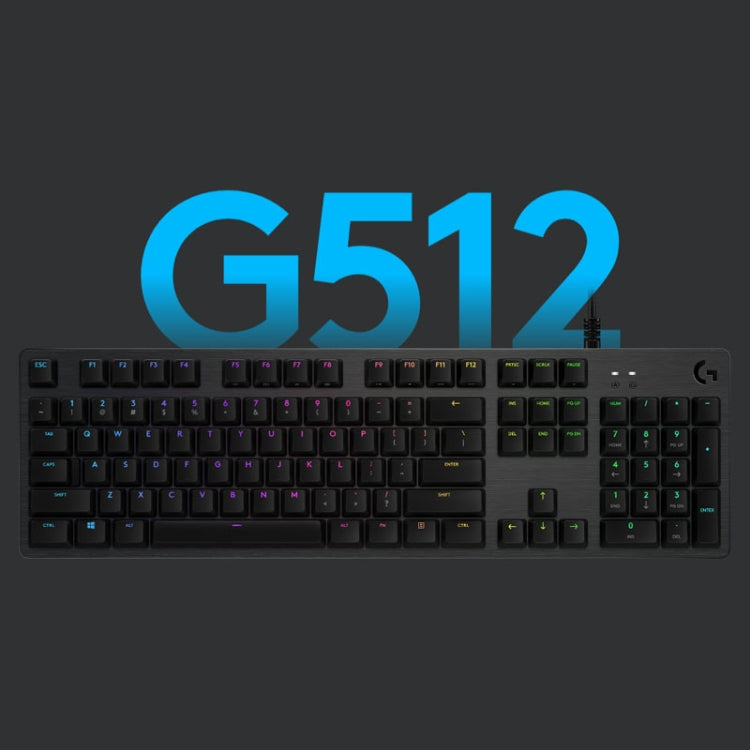 Teclado mecánico para juegos con cable Logitech G512 RGB de eje L, longitud: 1,8 m, Logitech G512 L-axis