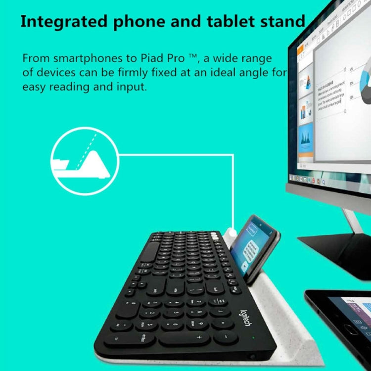 Logitech K780 Multidispositivo Bluetooth + Teclado inalámbrico unificador de modo dual con soporte