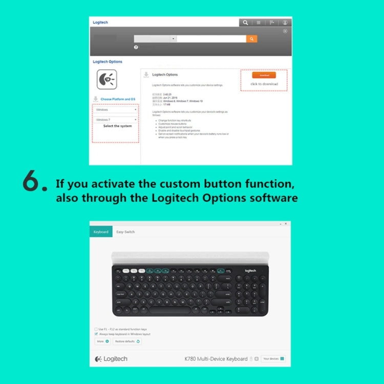 Logitech K780 Multidispositivo Bluetooth + Teclado inalámbrico unificador de modo dual con soporte