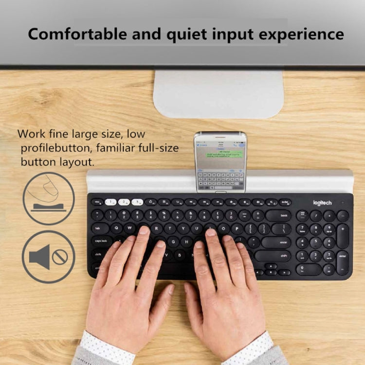 Logitech K780 Multidispositivo Bluetooth + Teclado inalámbrico unificador de modo dual con soporte