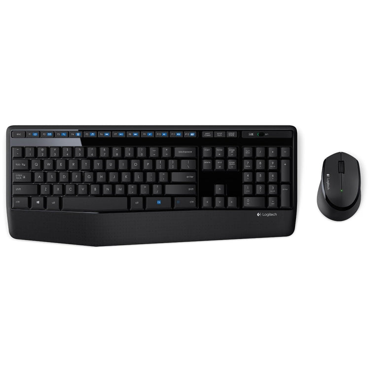 Logitech MK345 teclado inalámbrico de tamaño completo + juego de Ratón Óptico inalámbrico de 2,4 GHz y 1000DPI con nanoreceptor, Logitech MK345