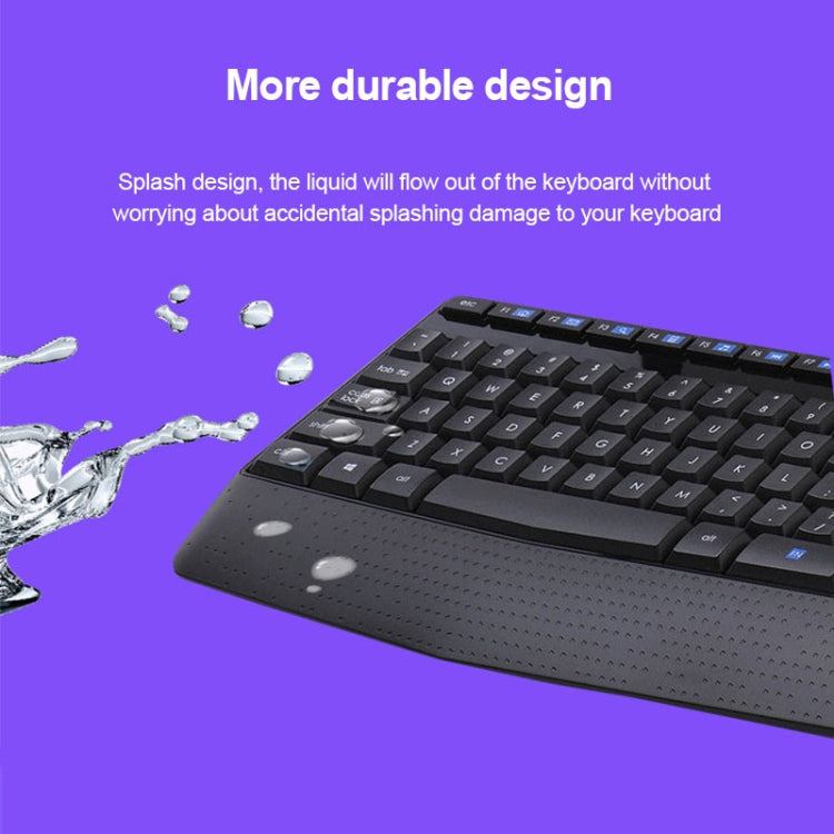 Logitech MK345 teclado inalámbrico de tamaño completo + juego de Ratón Óptico inalámbrico de 2,4 GHz y 1000DPI con nanoreceptor, Logitech MK345