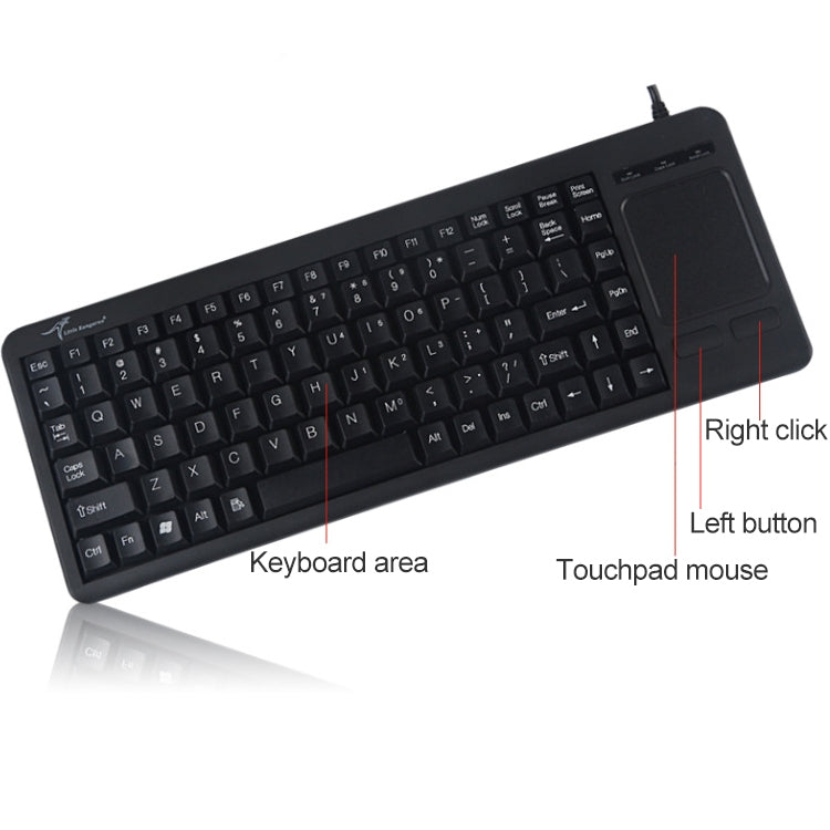 Interfaz DS-8800 PS / 2 para evitar salpicaduras de agua Grabado láser de caracteres Teclado táctil con cable de una pieza, longitud: 1,5 m, DS-8800 PS/2