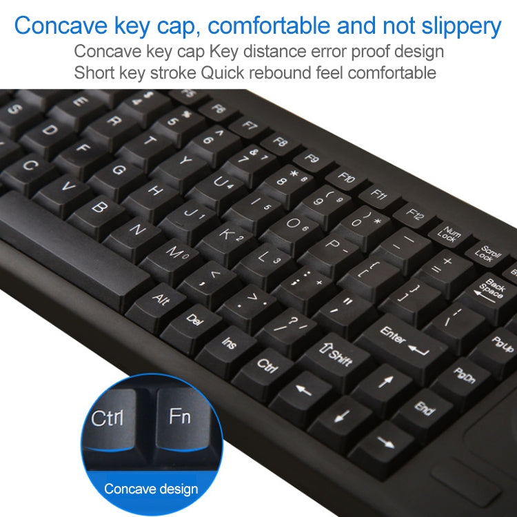 Interfaz DS-8800 PS / 2 para evitar salpicaduras de agua Grabado láser de caracteres Teclado táctil con cable de una pieza, longitud: 1,5 m, DS-8800 PS/2