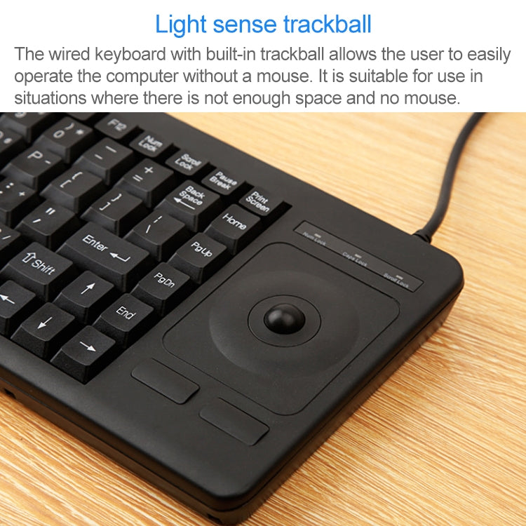 Interfaz USB DS-8900 que evita salpicaduras de agua Grabado con láser de caracteres Teclado trackball con cable de una sola pieza, longitud: 1,5 m, DS-8900 USB