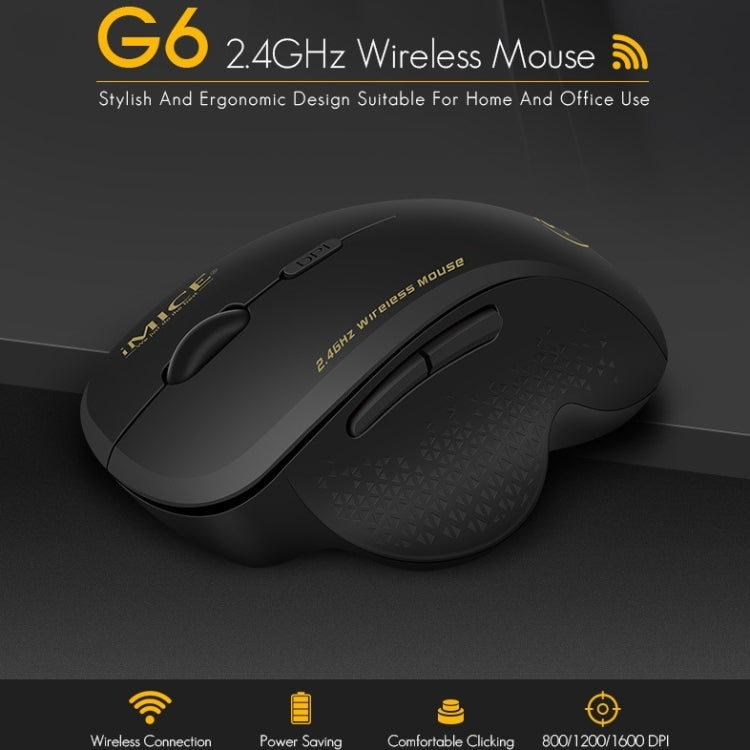 Ratón inalámbrico iMICE G6, ratón de oficina 2,4G, ratón para juegos de 6 botones