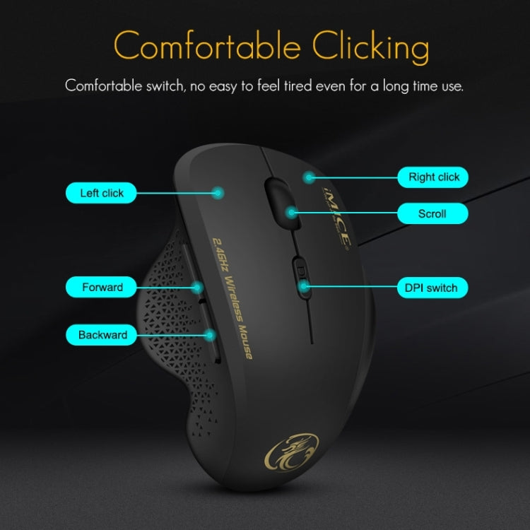 Ratón inalámbrico iMICE G6, ratón de oficina 2,4G, ratón para juegos de 6 botones