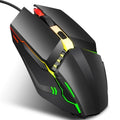 HXSJ S200 USB2.0 1600 ppp Ratón para juegos con cable, ajustable, 4 teclas, colorido y brillante, longitud: 1,5 m