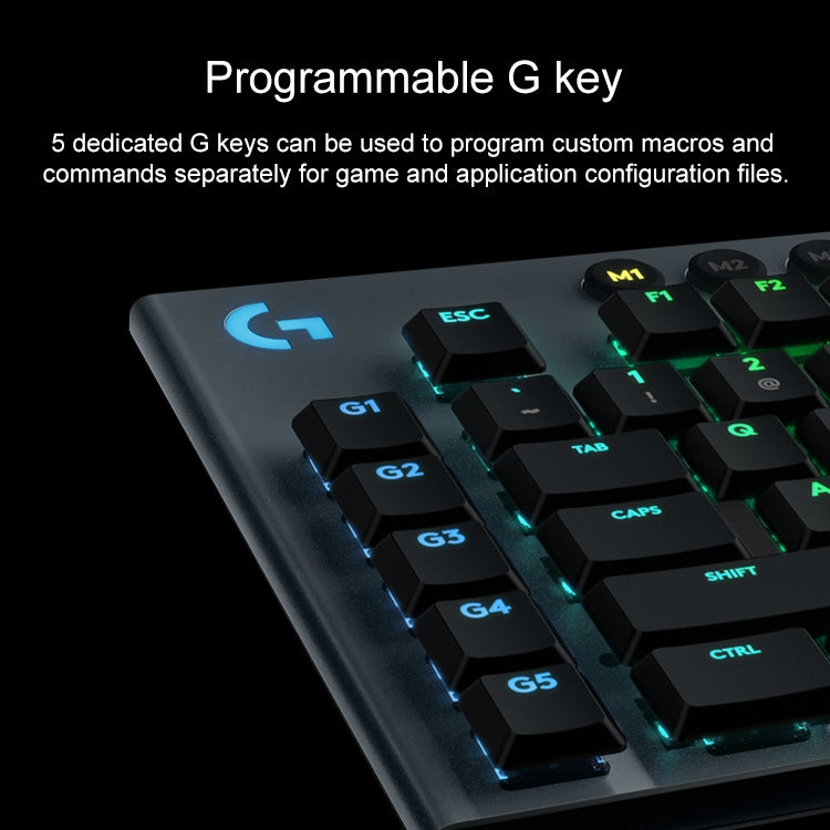 Teclado mecánico para juegos con cable Logitech G813 RGB (GL-Linear), longitud: 1,8 m, G813
