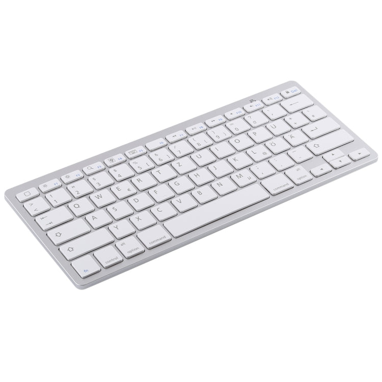 WB-8022 Teclado Bluetooth Inalámbrico Ultrafino para iPad, Samsung, Huawei, Xiaomi, Tablet PC o Smartphones, Teclas Alemanas, German Keys
