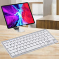 WB-8022 Teclado Bluetooth Inalámbrico Ultrafino para iPad, Samsung, Huawei, Xiaomi, Tablet PC o Smartphones, Teclas Francesas, French Keys