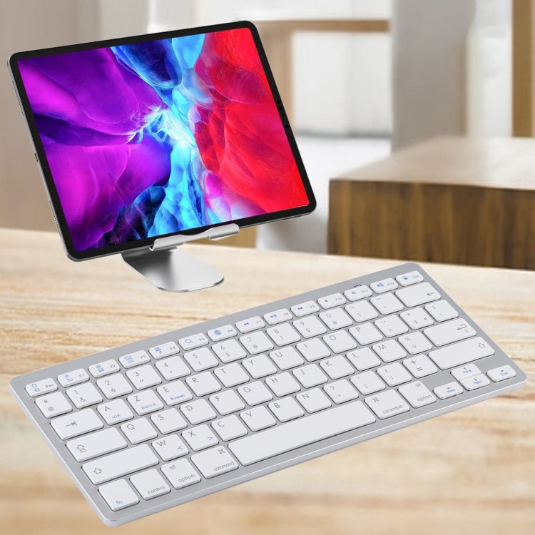 WB-8022 Teclado Bluetooth Inalámbrico Ultrafino para iPad, Samsung, Huawei, Xiaomi, Tablet PC o Smartphones, Teclas Francesas, French Keys