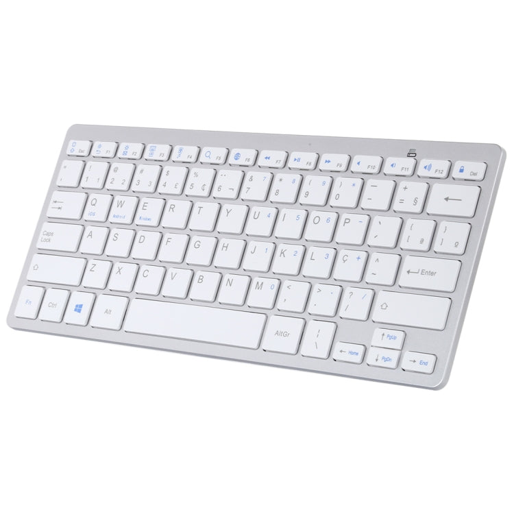 WB-8022 Teclado Bluetooth Inalámbrico Ultrafino para iPad, Samsung, Huawei, Xiaomi, Tablet PC o Smartphones, Teclas Portuguesas, Portuguese Keys