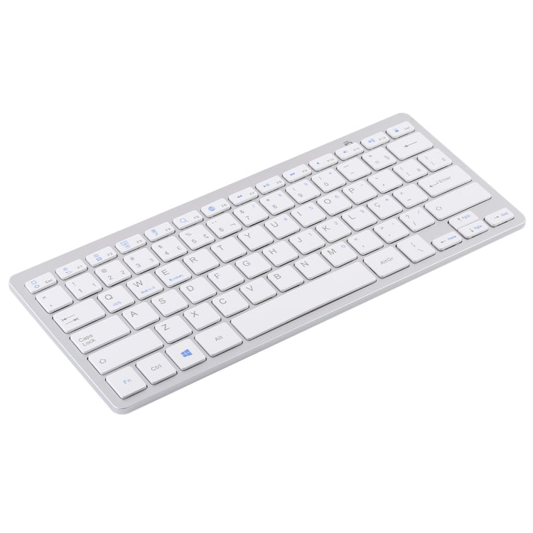 WB-8022 Teclado Bluetooth Inalámbrico Ultrafino para iPad, Samsung, Huawei, Xiaomi, Tablet PC o Smartphones, Teclas Portuguesas, Portuguese Keys