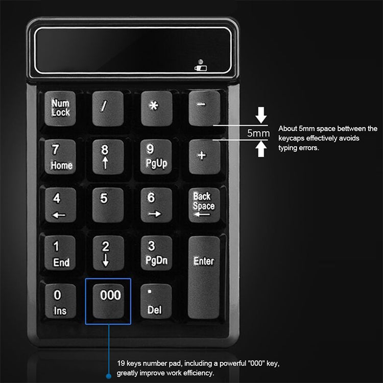 MC Saite 525RF Teclado Numérico Inalámbrico 2.4G 19 Teclas