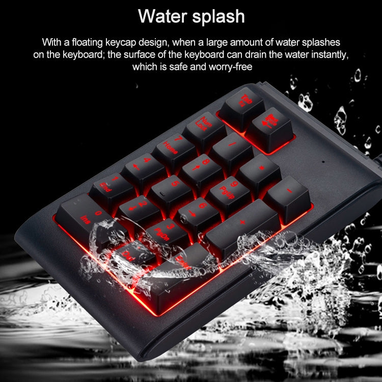 MC Saite 529 Teclado numérico con retroiluminación de tres colores con cable de 19 teclas