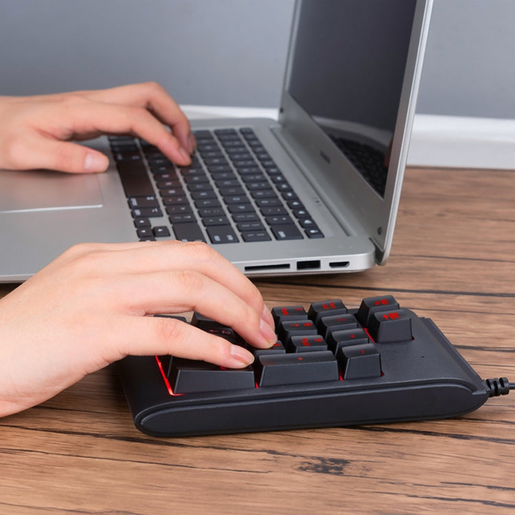 MC Saite 529 Teclado numérico con retroiluminación de tres colores con cable de 19 teclas
