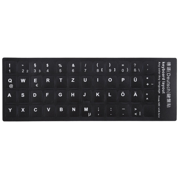 Etiqueta engomada de diseño de teclado de aprendizaje alemán para teclado de computadora portátil/de escritorio, German