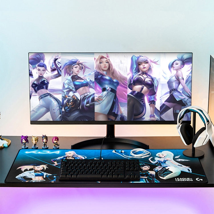 Alfombrilla de mesa para teclado y ratón para juegos Logitech G840 KDA, tamaño: 900x400x3 mm