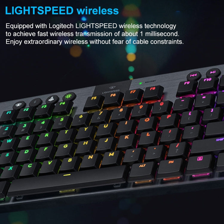 Logitech G913 TKL Teclado mecánico inalámbrico RGB para juegos, eje de té (GL-táctil), GL-Tactile(Black), GL-Tactile(White)