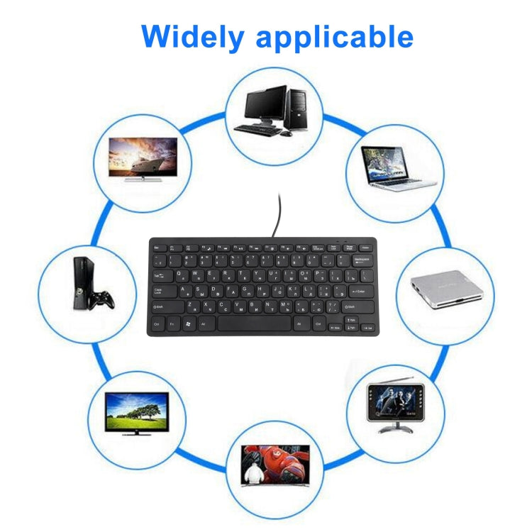 Mini teclado con cable de diseño ultrafino TT-A01, versión rusa, Russian Version