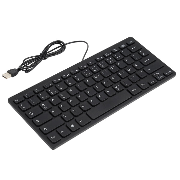 TT-A01 Mini teclado con cable de diseño ultrafino, versión alemana, German Version