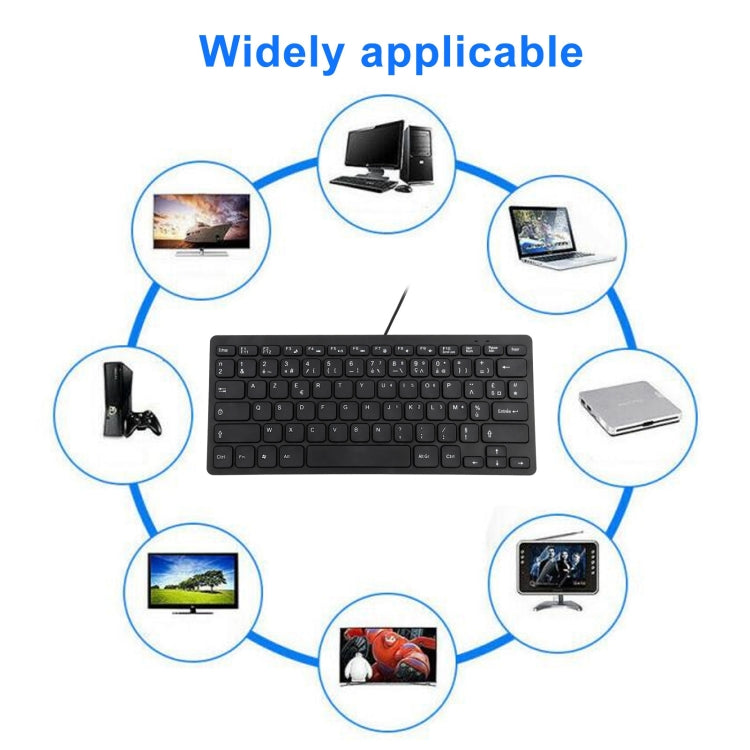 TT-A01 Mini teclado con cable de diseño ultrafino, versión francesa, French Version
