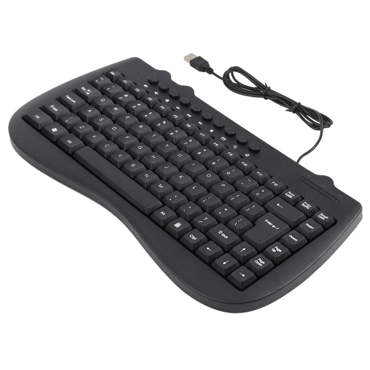 Mini teclado con cable para portátil multimedia KB-301B, versión en inglés, English Version