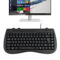 Mini teclado con cable para portátil multimedia KB-301B, versión árabe (negro), Arabic Version