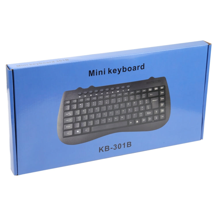 Mini teclado con cable para portátil multimedia KB-301B, versión árabe (negro), Arabic Version