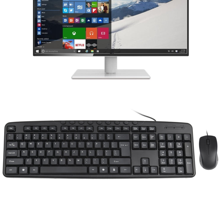 Juego de ratón y teclado con cable USB KB-8377, KB-8377