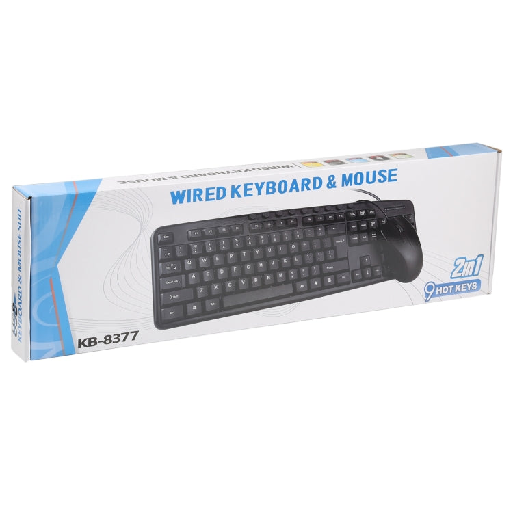 Juego de ratón y teclado con cable USB KB-8377, KB-8377