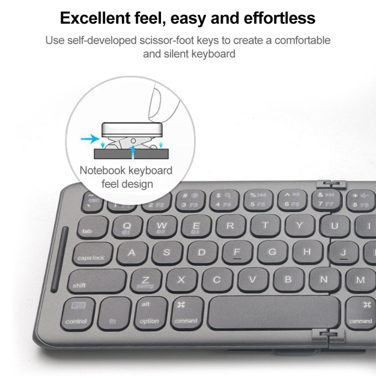 B088 Mini teclado inalámbrico Bluetooth plegable universal de tres canales, B088