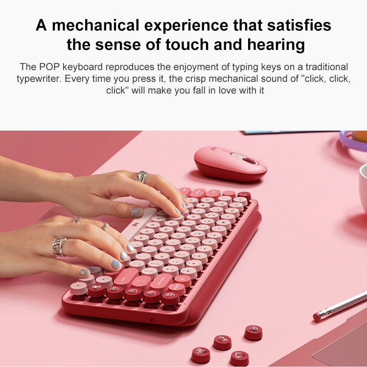 Teclado mecánico Bluetooth con botón redondo Logitech POP KEYS