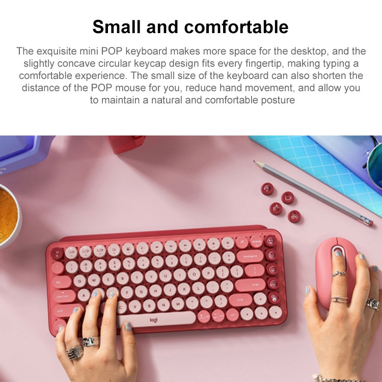 Teclado mecánico Bluetooth con botón redondo Logitech POP KEYS