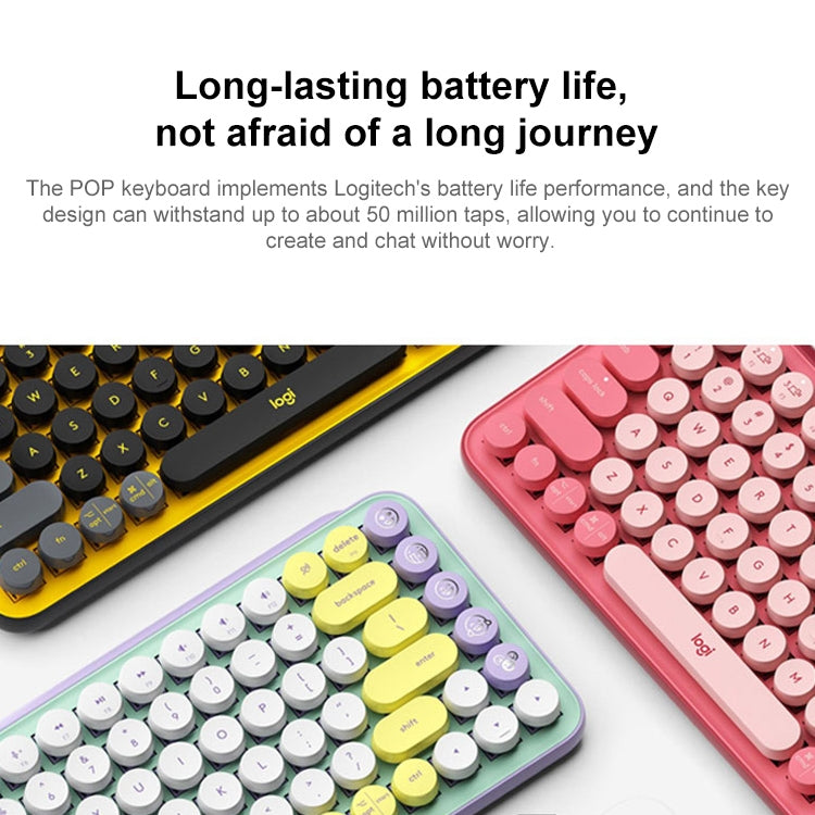 Teclado mecánico Bluetooth con botón redondo Logitech POP KEYS