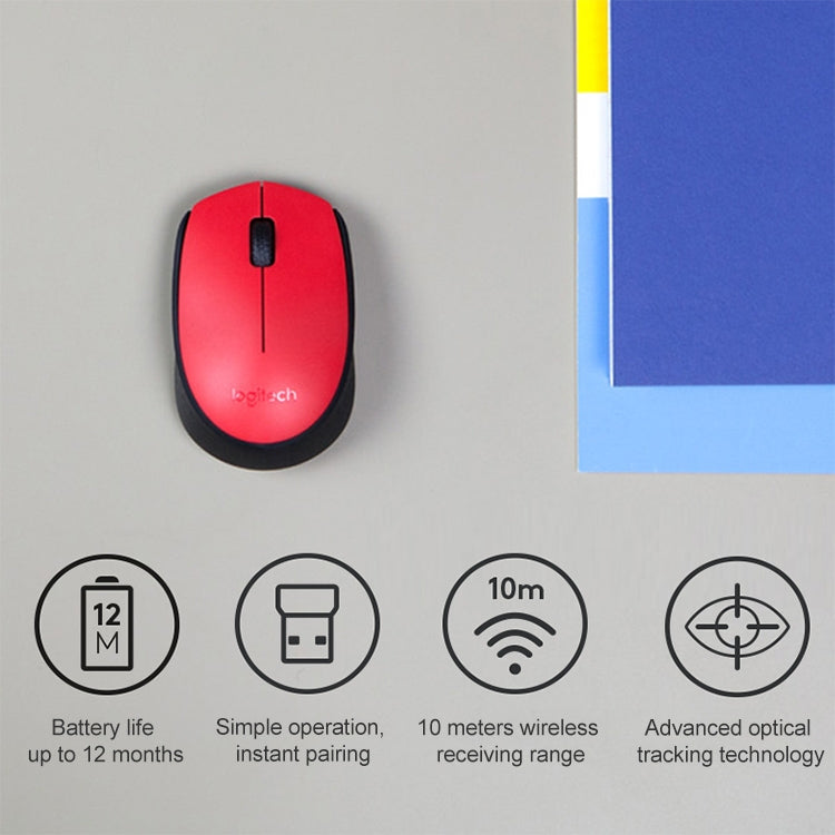 Ratón inalámbrico USB Logitech M170 de 1000DPI con receptor 2,4G